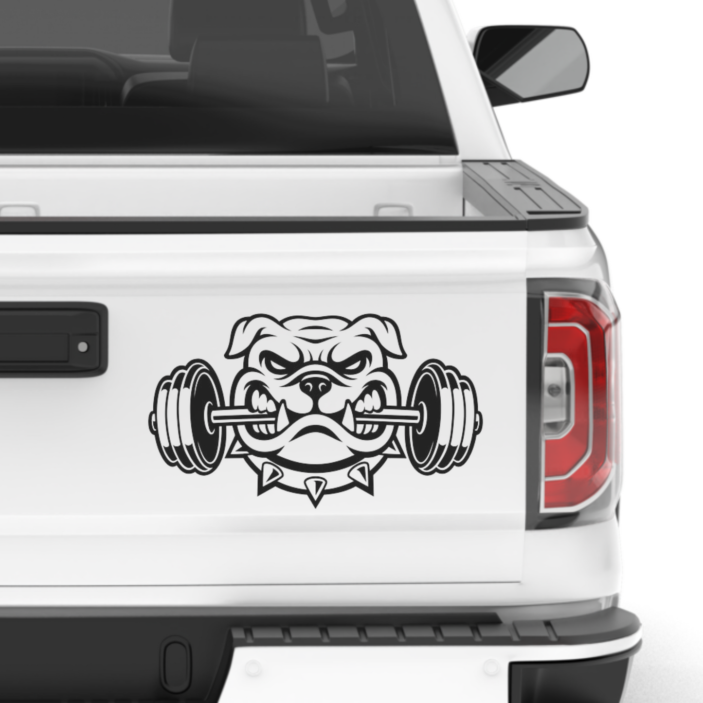 Bull Dog Gym Fitness Barbell Decal Sticker-0