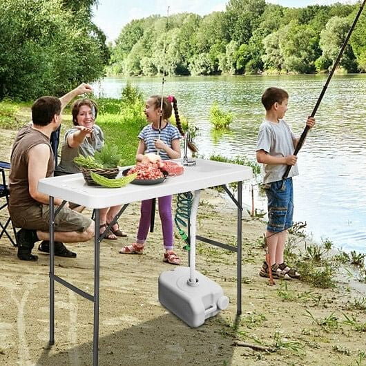 Folding Cleaning Sink Faucet Cutting Camping Table with Sprayer-4