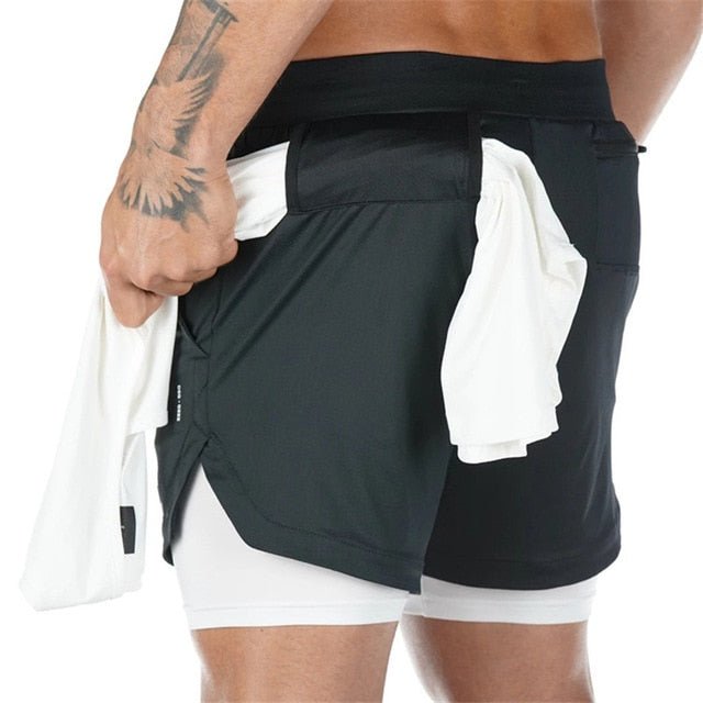 Camo Running Shorts Men 2 In 1 Double-deck Quick Dry GYM Sport Shorts Fitness Jogging Workout Shorts Men Sports Short Pants-11