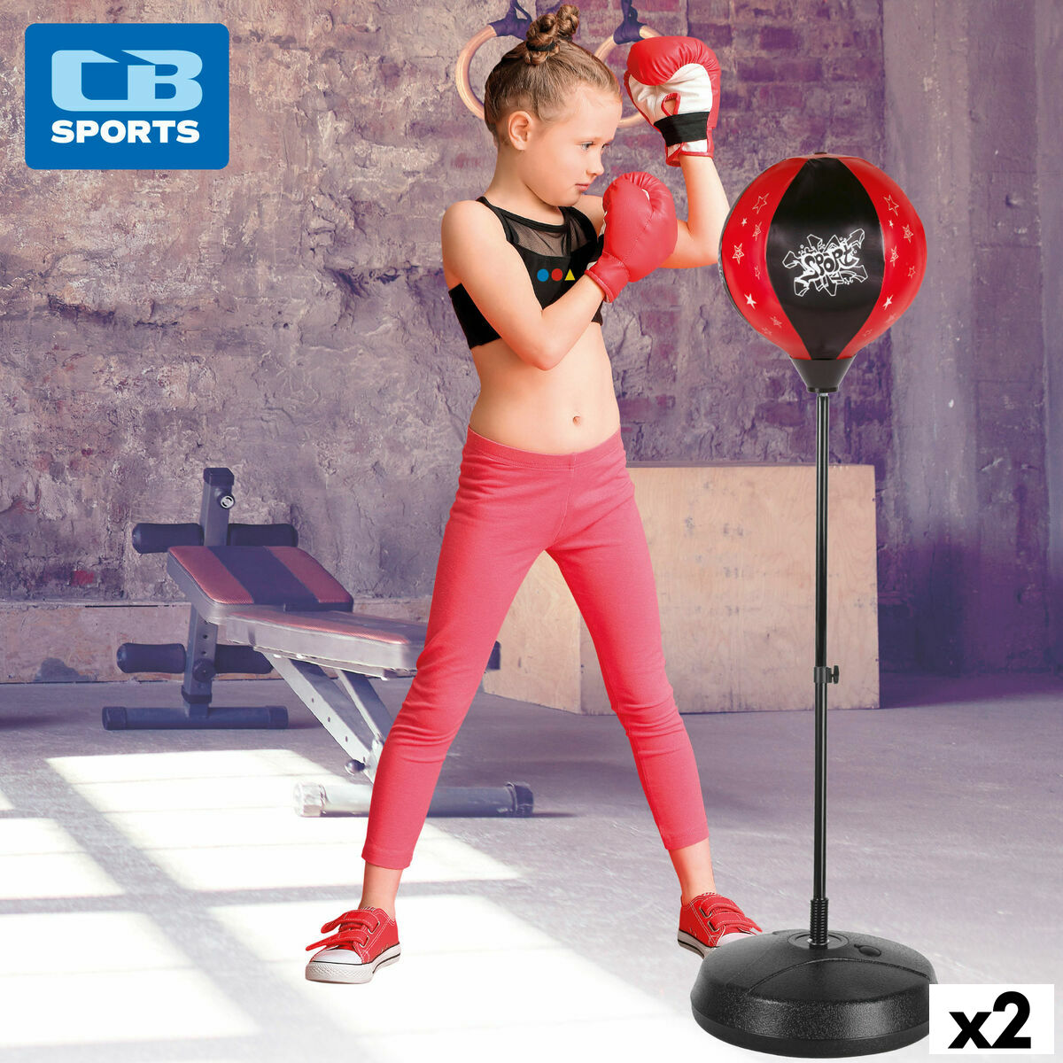 Children's Inflatable Boxing Punchbag with Stand Colorbaby-10