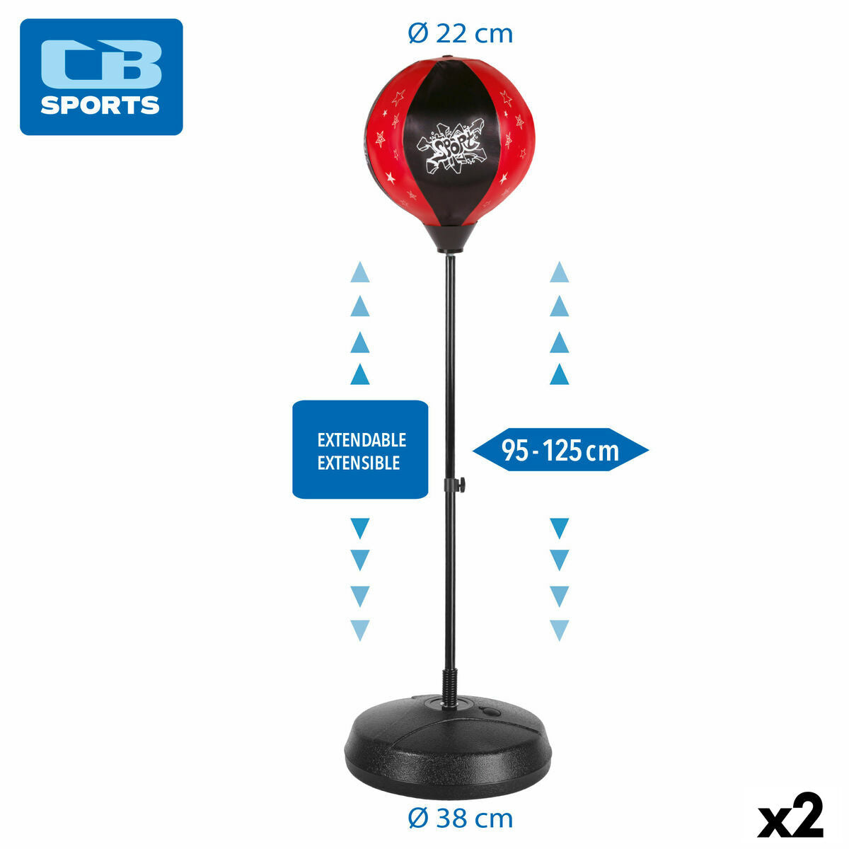 Children's Inflatable Boxing Punchbag with Stand Colorbaby-8