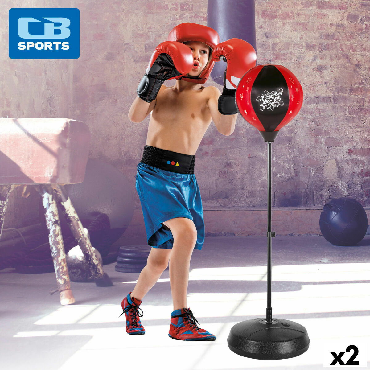 Children's Inflatable Boxing Punchbag with Stand Colorbaby-7