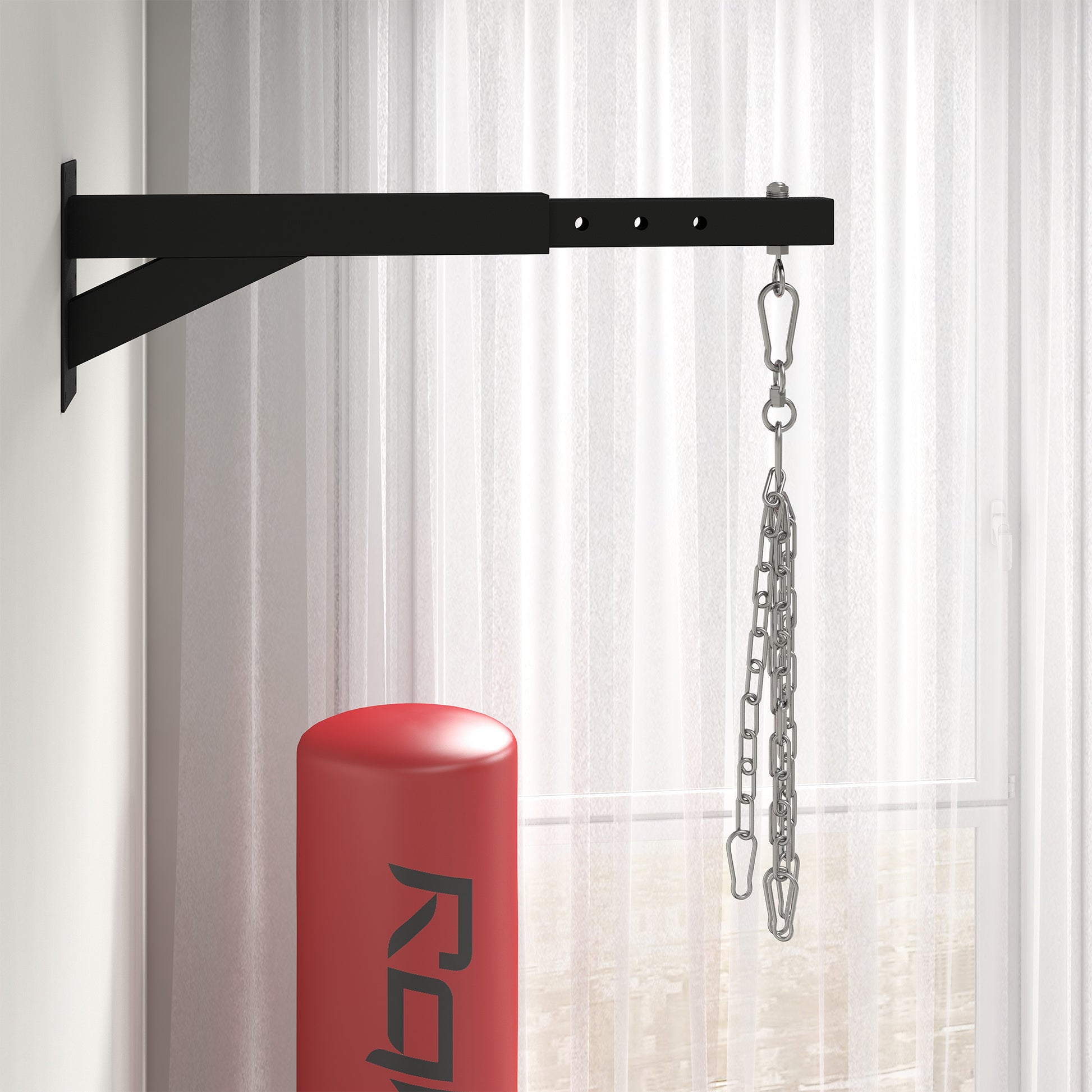 Adjustable Punch Bag Wall Bracket, 5-Length Boxing Bag Bracket for Kickboxing Muay Thai Punching Training | SPORTNOW-5