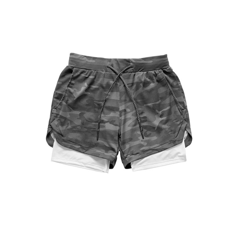 Camo Running Shorts Men 2 In 1 Double-deck Quick Dry GYM Sport Shorts Fitness Jogging Workout Shorts Men Sports Short Pants-3