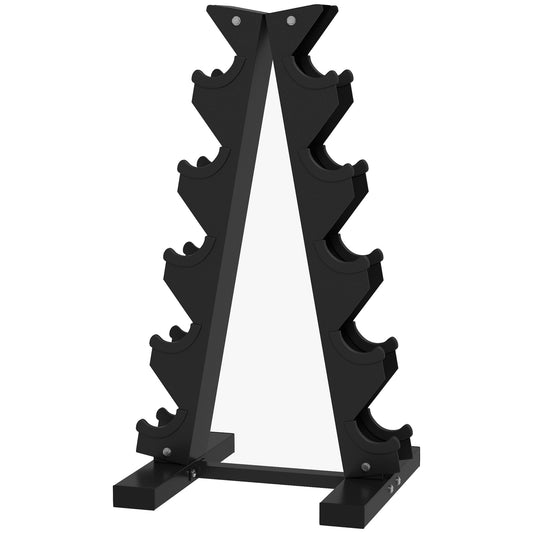 Five-Tier Dumbbell Storage Rack, for Home Gym Exercise - Black-0